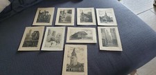 9 GRAVURES PARIS AQUATINTE SIGNEES PAR CHARLES PINET ( 1867-1932 ) PARIS CPA
