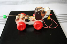 Chien Ancien A Tirer En Bois LITTLE SNOOPY de FISHER PRICE Réf 693 Vintage 1960
