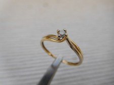 Bague 2 ors gris  jaune 18