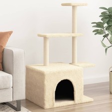 Arbre à Chat avec Griffoirs en Sisal Tour de Jeux Poteaux Maison Chaton vidaXL