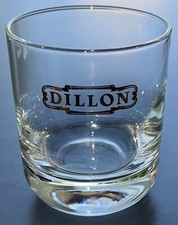 Rhum Dillon Verre Publicitaire Hauteur 9,5cm Bistrot Bar Vintage