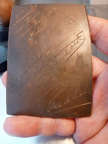 Rare plaque bronze - rare, en
