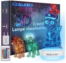 KENLUMO Lampe de nuit chiot Lampe de chevet Pat Patrouille veilleuse LED télécom