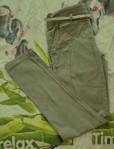 Pantalon toile vert kaki - ,