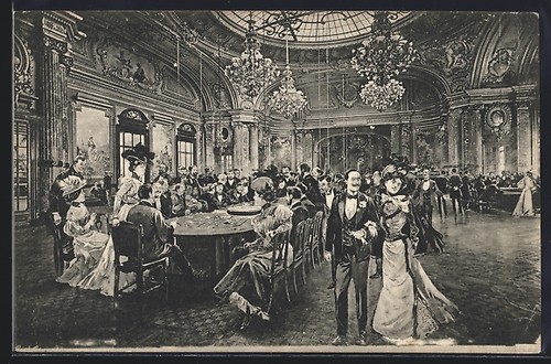 Cpa illustrateur monaco - cpa, salle