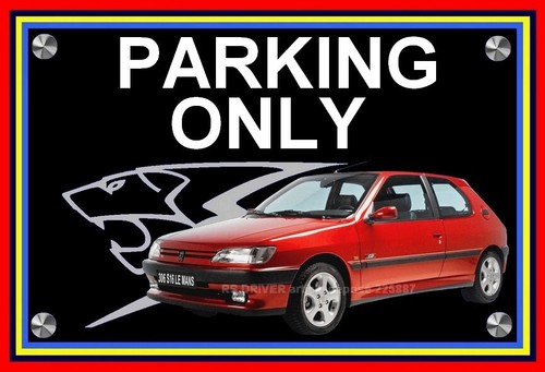Plaque parking only peugeot - plaque,