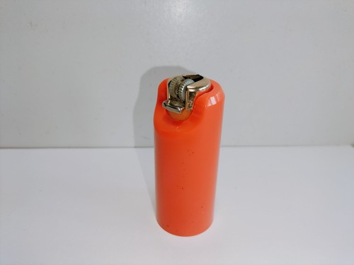 Porte briquet orange vintage - briquet,