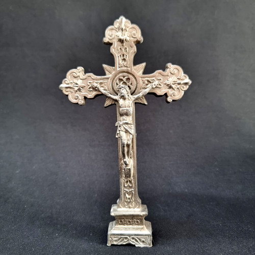 Crucifix ancien métal - crucifix,