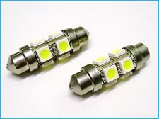 Lampe LED SILURO T11 C5W 37mm 360° 8 SMD ENSEIGNE TAXI Col. Blanc 12V PAVIA