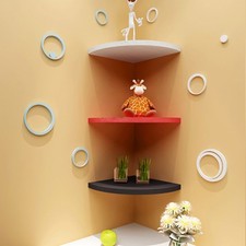  Organisateur Rangement Etagere D’angle Présentoir Bois Étagère D'angle Murale