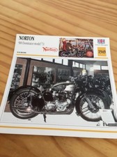 Norton 500 Dominator 7/1 1949 Carte Collection moto Atlas UK