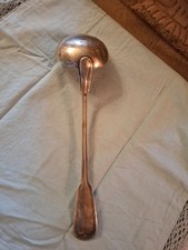 LOUCHE ANCIENNE METAL ARGENTE