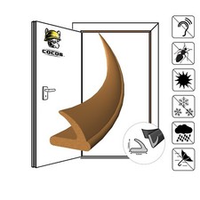 Joint de fenêtre marron 5 m V