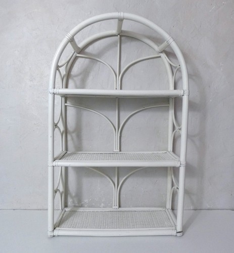 étagère blanche rotin - blanche, en