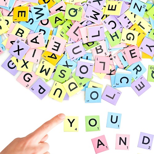 450pcs pastel scrabble - 450pcs,