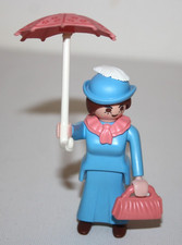 PLAYMOBIL 5350 DAME ROBE BLEUE PARAPLUIE ROSE KIOSQUE SERIE ROSE