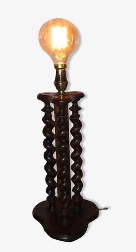 Pied lampe bois massif - en,