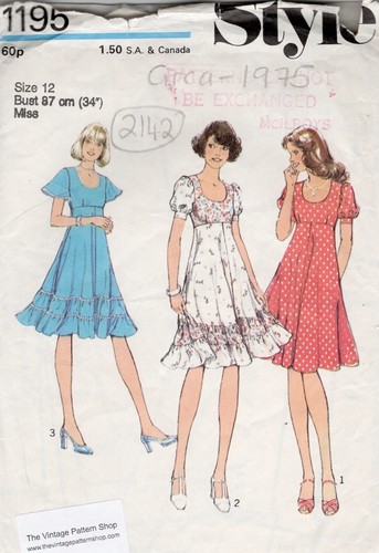 Patron couture vintage 1975 - patron,