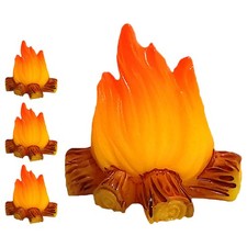  4 Pcs Cheminée Miniature Faux Feu De Jouets Miniatures Décorations Fête Camping