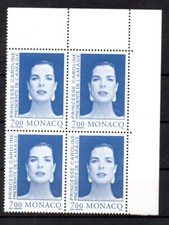 MONACO Bloc de 4 timbres 7 Francs Princesse Caroline Présidente de l' A.M.A.D.E.