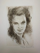 Gravure à la pointe sèche - Signée TONY CARDELLA