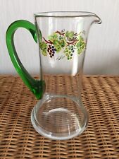 ancien pichet verre émaillé : 19 X 11 cm