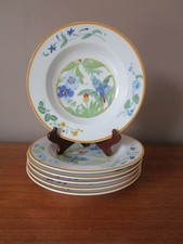Pier Import  6 assiettes creuses porcelaine  23 cm  Modèle exotique ARA Egypte