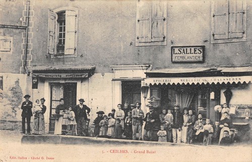 Cpa ceilhes grand bazar - cpa,