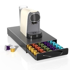 Porte Capsule pour Nespresso 45 PCs, Tiroirs à Capsules Rangement avec Suppor...