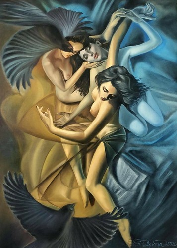 Femme nue tableau peinture - femme,