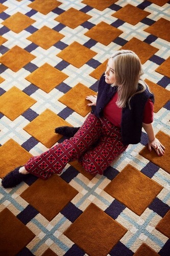 Tapis laine touffeté - laine, à