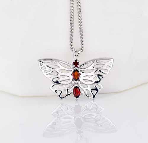 Collier pendentif papillon - collier,