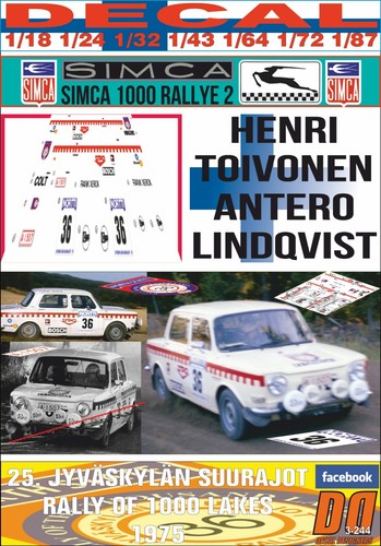 Decal simca 1000 - decal,
