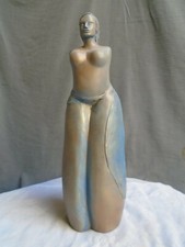 Sculpture femme buste drapée - sculpture,