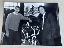 Photo Vintage 1988 Francesco Moser Bernard Hinault Course cycliste vélo Bicycle