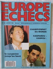 REVUE EUROPE ECHECS - n°349- Tournoi des candidats à St John - janvier 1988