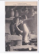 SAINT-AMAND-en-PUISAYE: le potier, fabrication du saloir, l'assemblage - très