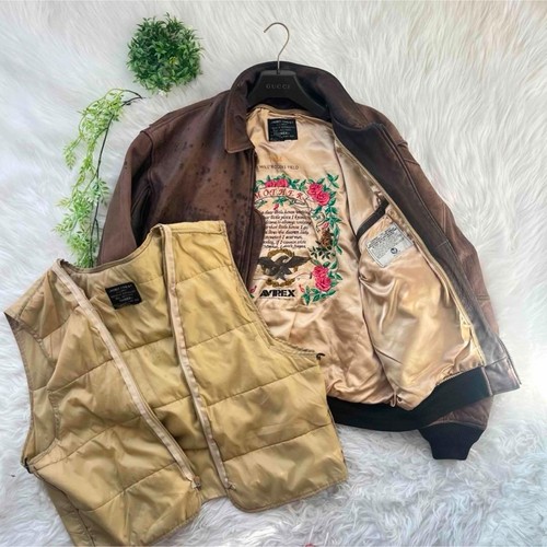 Avirex veste cuir - veste,