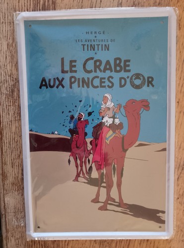Plaque émaillée tintin neuve - Émaillée,