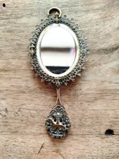 Petit miroir ancien doré Art