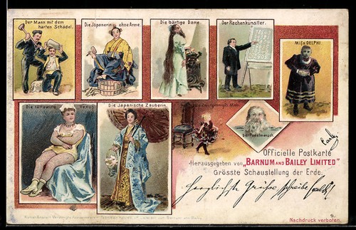 Lithographie cirque barnum and - lithographie,