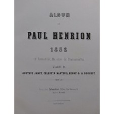 HENRION Paul Album 12 Romances