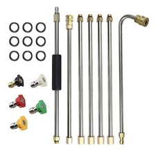 Rallonge de nettoyage gouttière baguette nettoyeur haute pression pulvérisateur lance nettoyeur toit + 5 buses