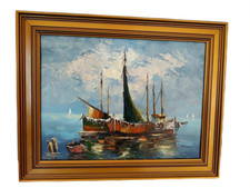 Tableau-Huile sur toile marine