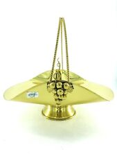 Panier Centre de Table en Laiton Vintage Avec Décoration De Uva Aux Côtés Salon