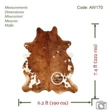 Tapis en peau de vache léger brun tricolore cheveux de haute qualité sur peau...