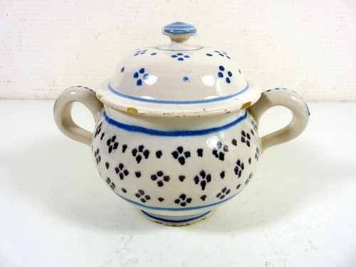 Ancien pot couvert sucrier - pot,