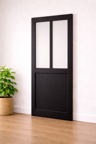 Porte coulissante atelier noir - porte,