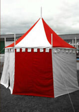 Tente médiévale ronde de 4 m tente imperméable fonctionnelle reconstitution d...