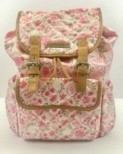 Laura Ashley Backpack Diaper Bag, White, Paisly